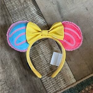 Colorful macaroon Bow Headband with Ears